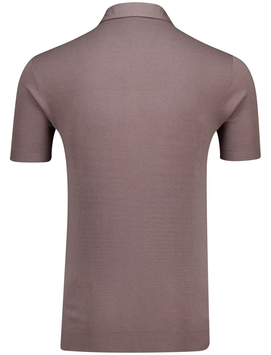 Thomas Maine polo korte mouw bruin normale fit
