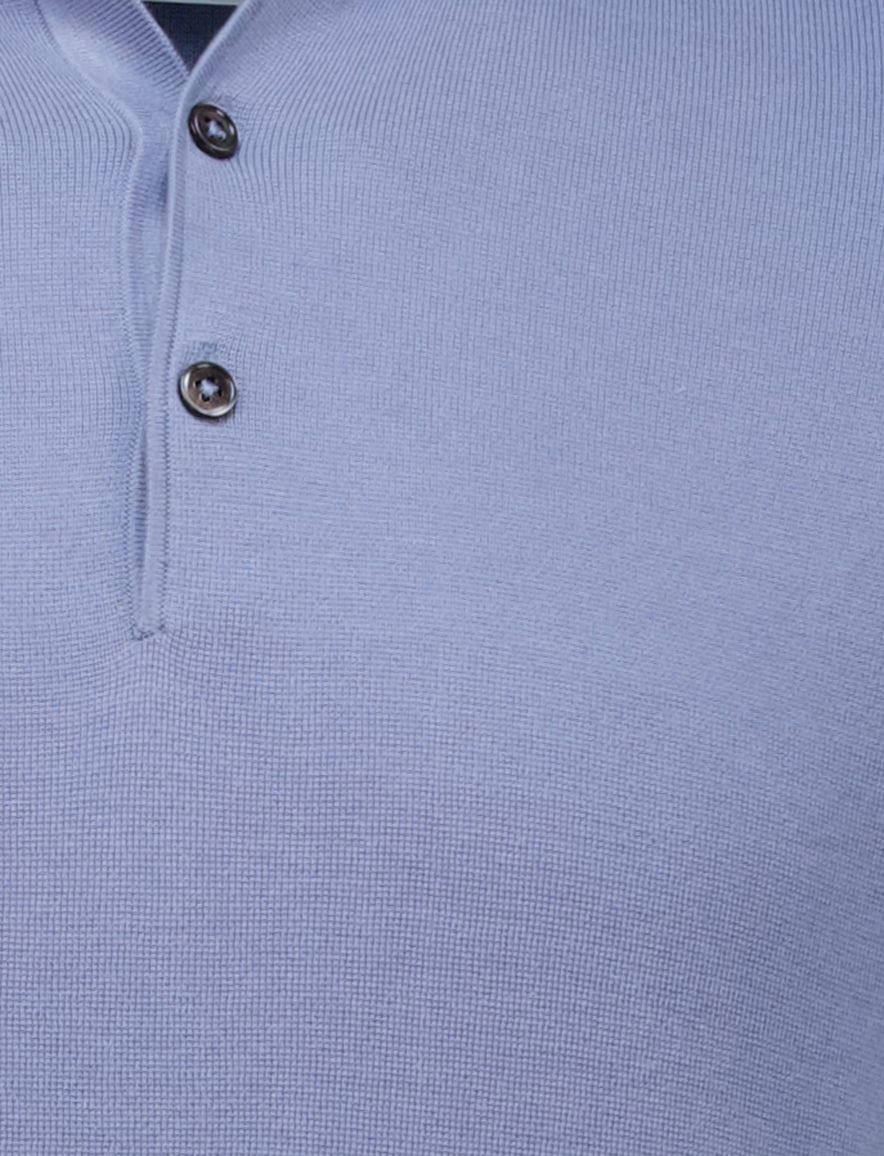 Thomas Maine polo blauw lyocell effen