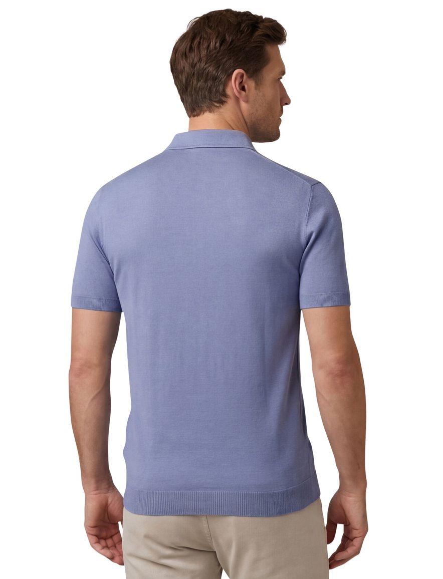 Thomas Maine polo blauw lyocell effen