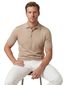 Thomas Maine polo beige gebreid korte mouw