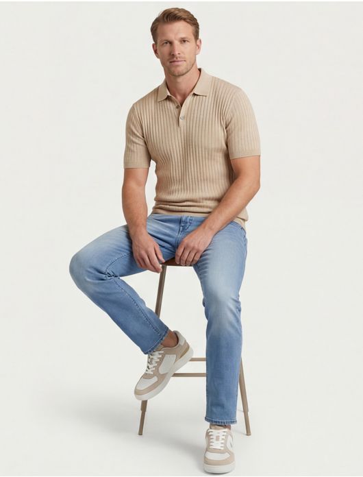 Thomas Maine polo beige lyocell