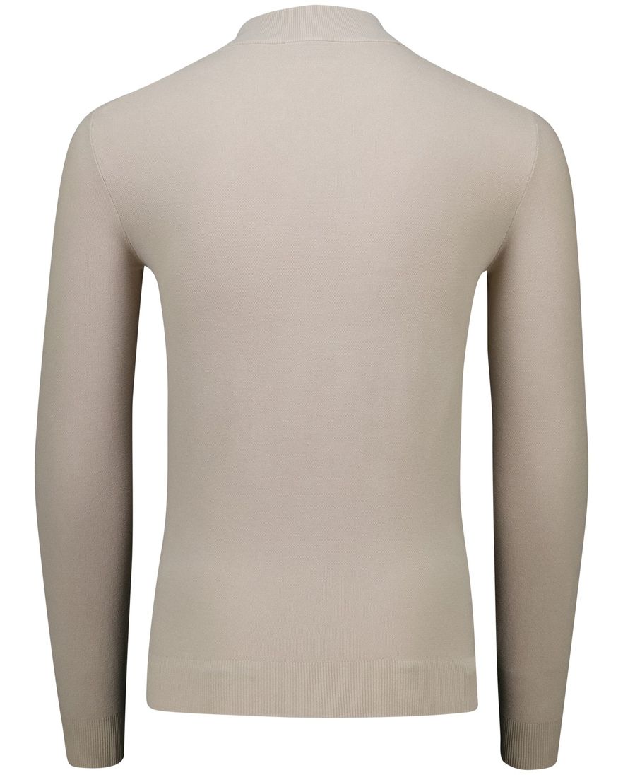 Thomas Maine trui half zip beige
