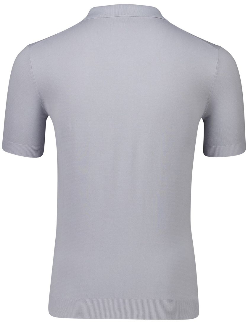 katoenen Thomas Maine poloshirt grijs effen normale fit