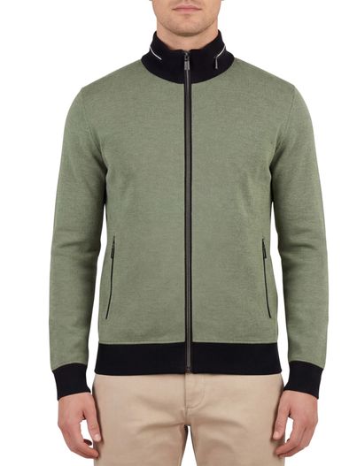 Baileys Baileys vest groen effen katoen