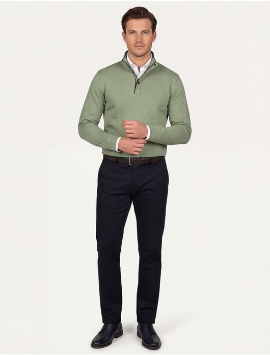 Baileys trui half zipper groen