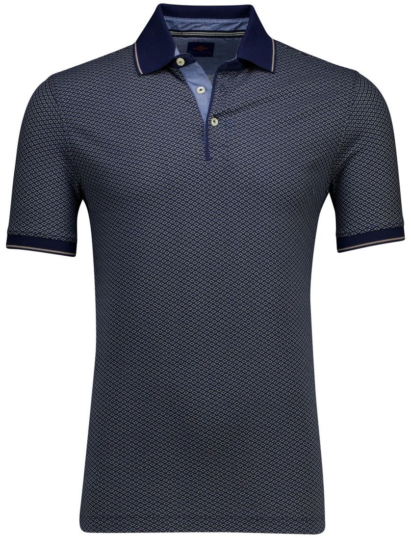 poloshirt korte mouw Baileys blauw normale fit katoen