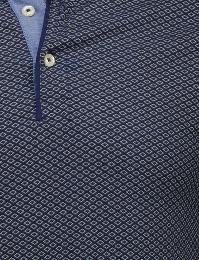 poloshirt korte mouw Baileys blauw normale fit katoen