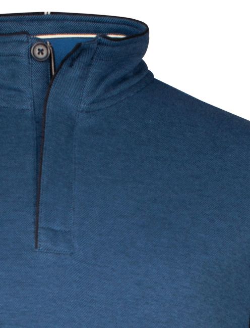 Baileys trui half zipper blauw