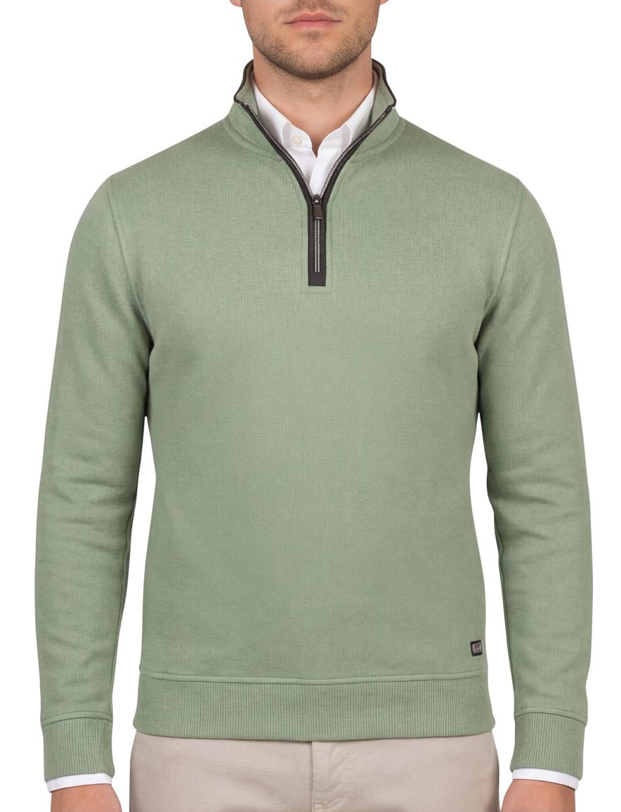 Baileys trui half zip groen katoen