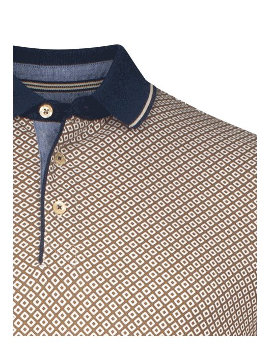Baileys polo beige geprint