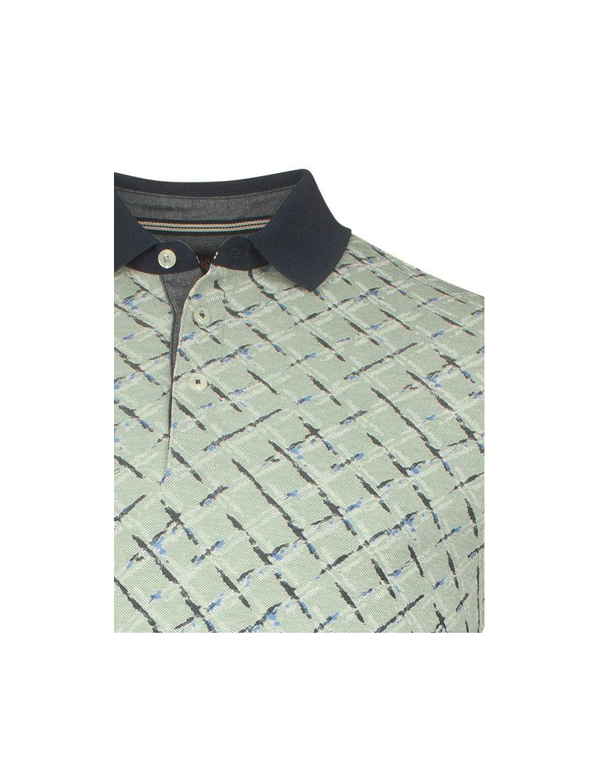 Baileys polo groen geprint v-hals
