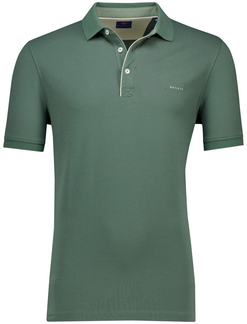 Baileys katoenen polo groen effen