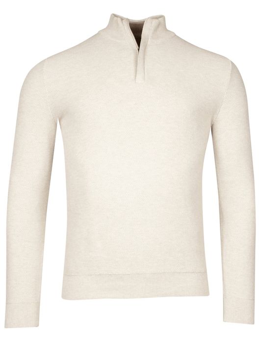 Baileys trui half zipper beige