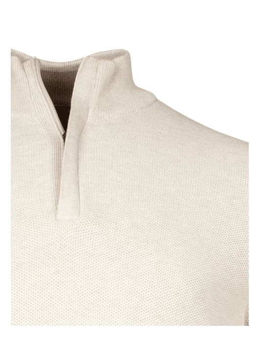 Baileys trui half zipper beige