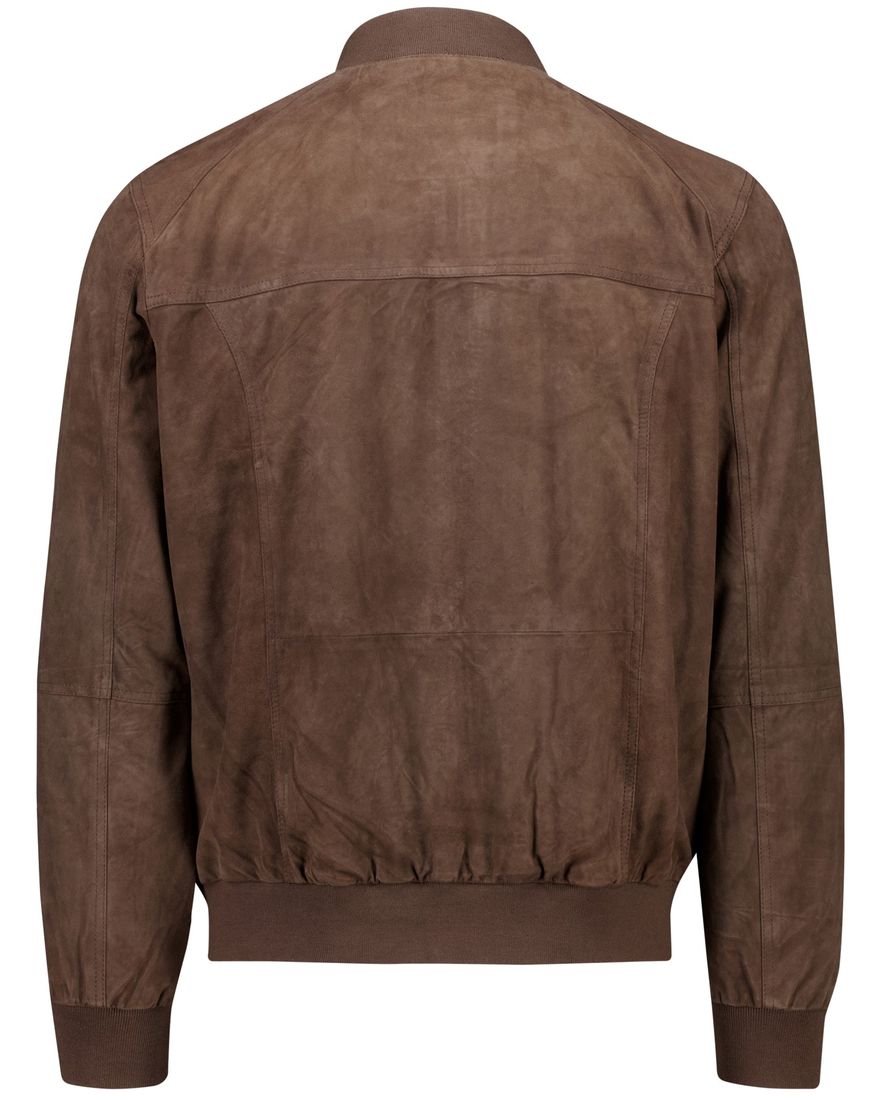 Wellington of Bilmore bomberjack effen bruin suede