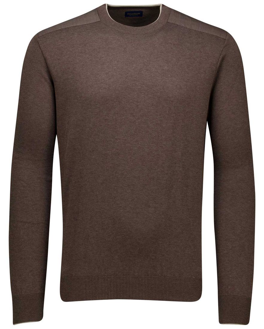 Paul & Shark Cotton & Silk trui bruin