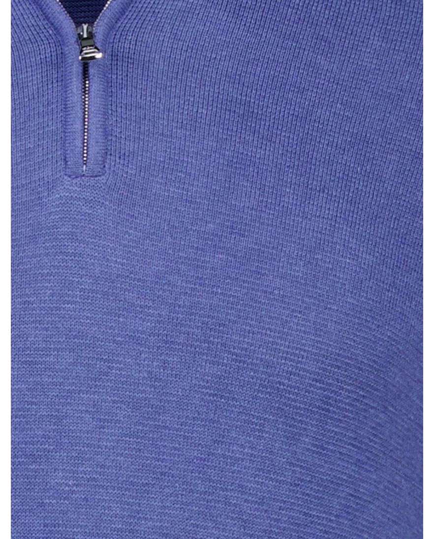 Paul & Shark half zip trui blauw zijde gemêleerd