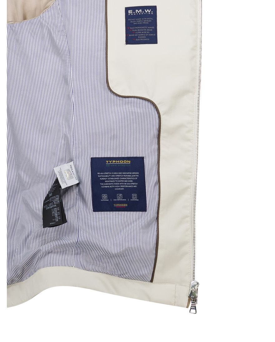 Paul & Shark zomerjas beige effen met borstzak