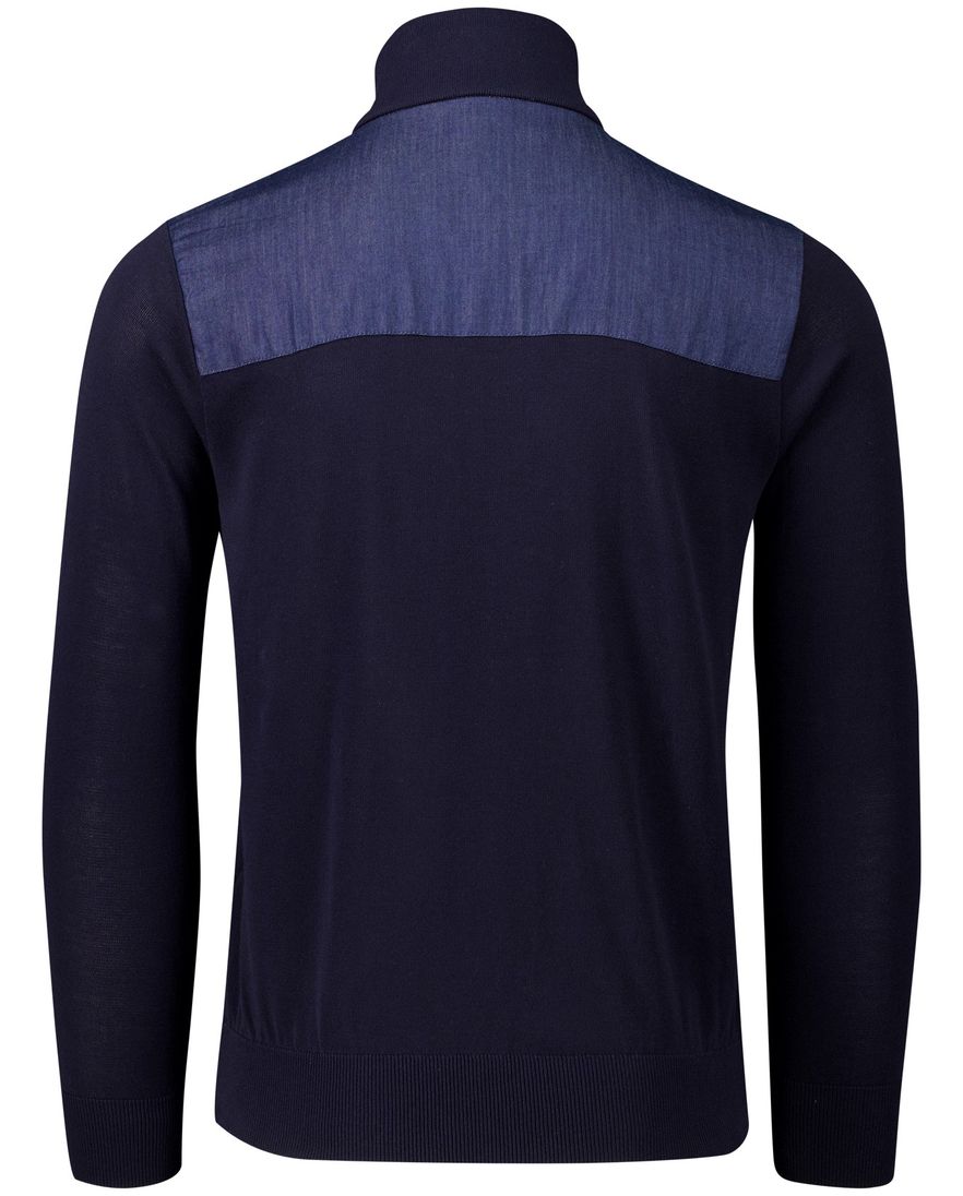 Paul & Shark vest donlerblauw Fresco Zipped Cotton