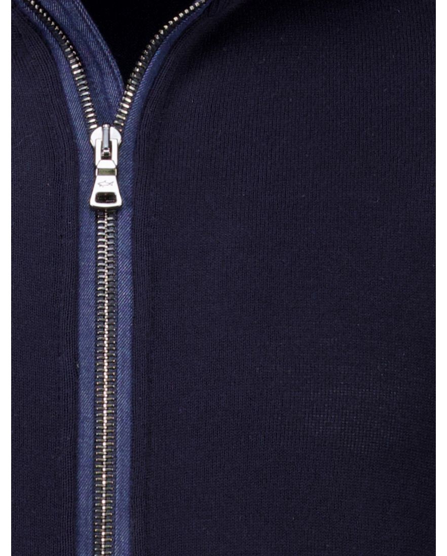 Paul & Shark vest donlerblauw Fresco Zipped Cotton