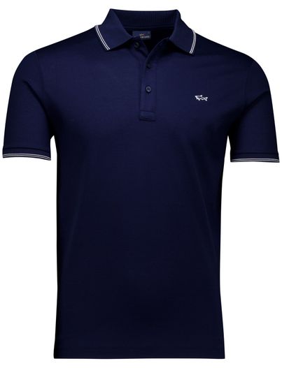 Paul & Shark Paul & Shark polo navy knitted effen wijde fit