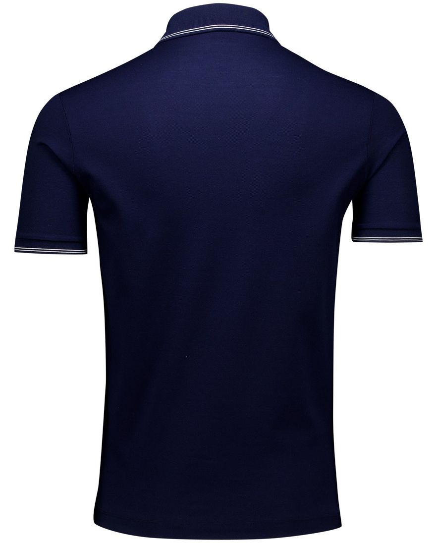 Paul & Shark polo navy knitted effen wijde fit