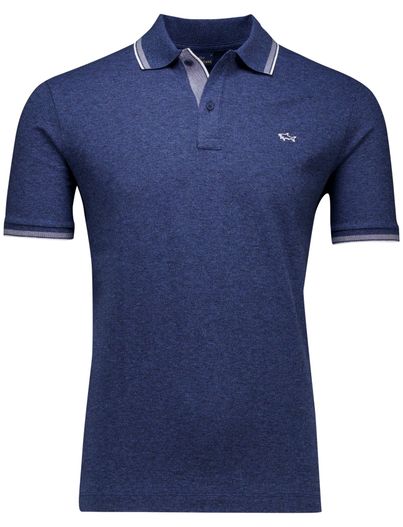 Paul & Shark Paul & Shark polo gemêleerd 2 knoops wijde fit