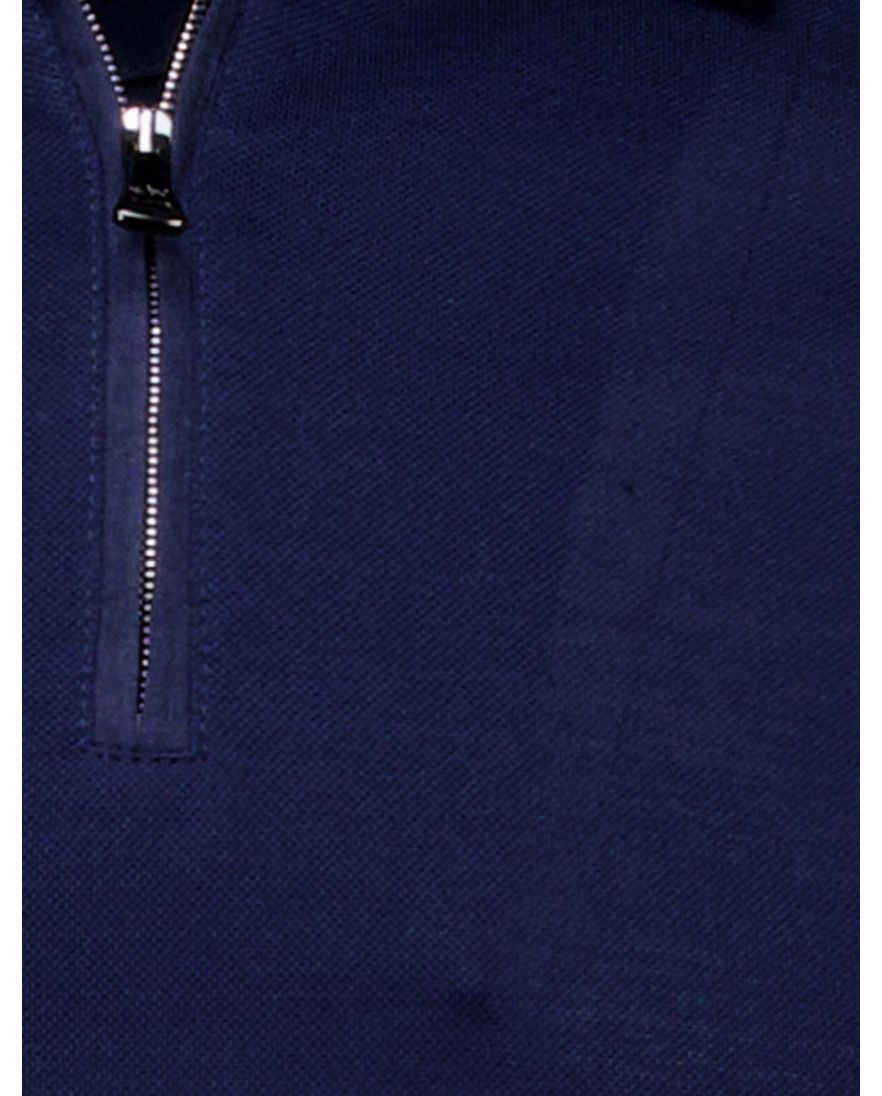 Paul & Shark polo blauw met rits wijde fit