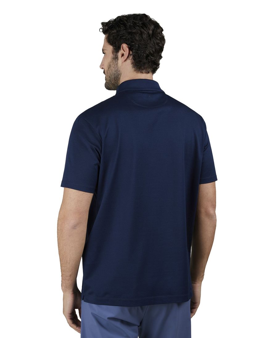 Paul & Shark polo blauw met rits wijde fit