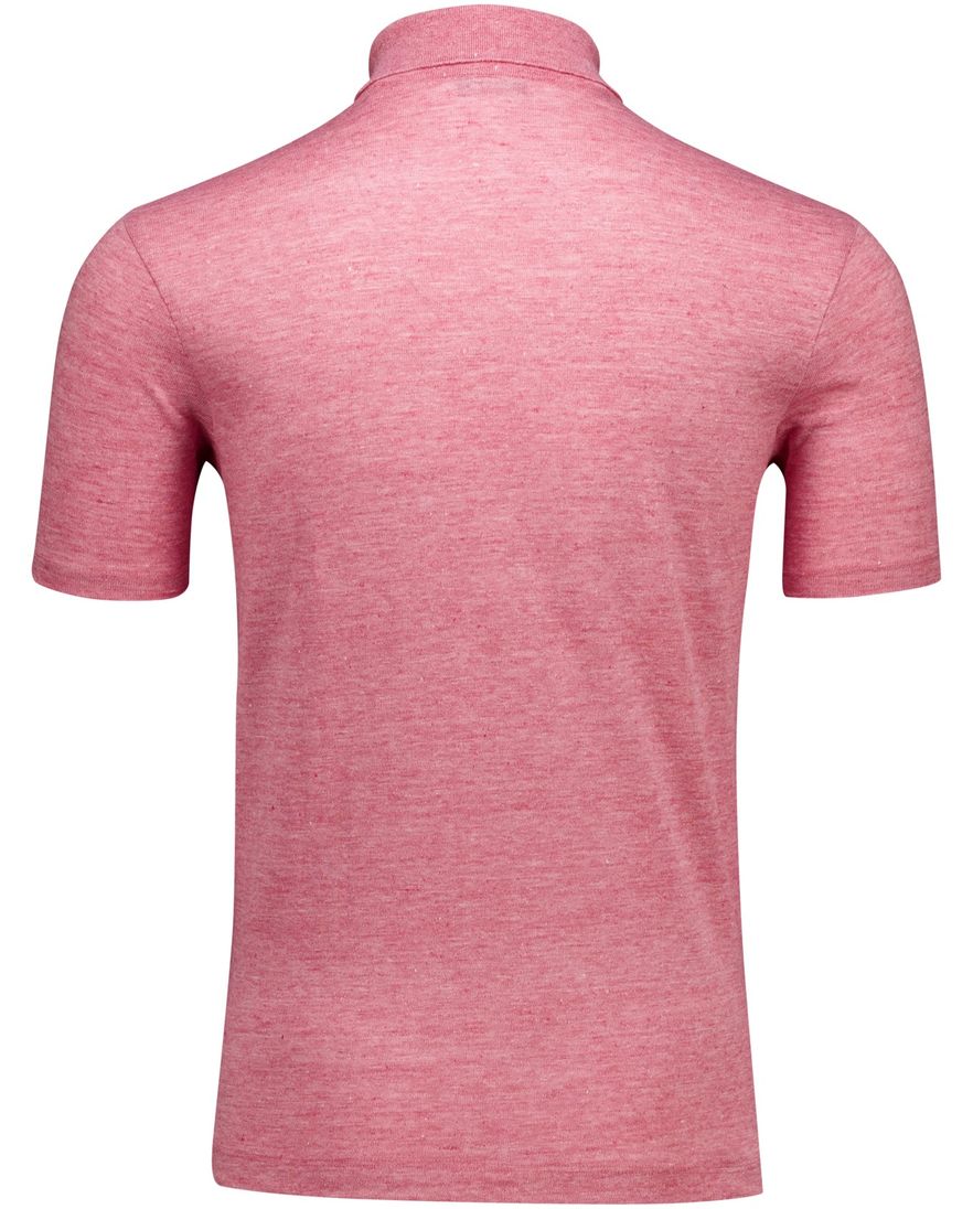 Paul & Shark polo roze Linen Polo 3 knoops