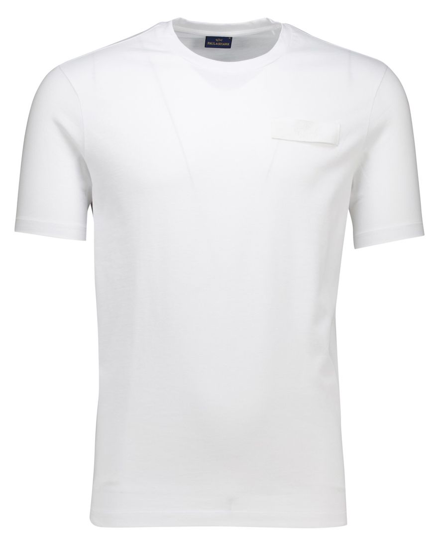 Paul & Shark t-shirt wit effen 100% katoen