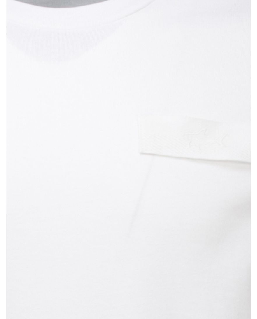 Paul & Shark t-shirt wit effen 100% katoen