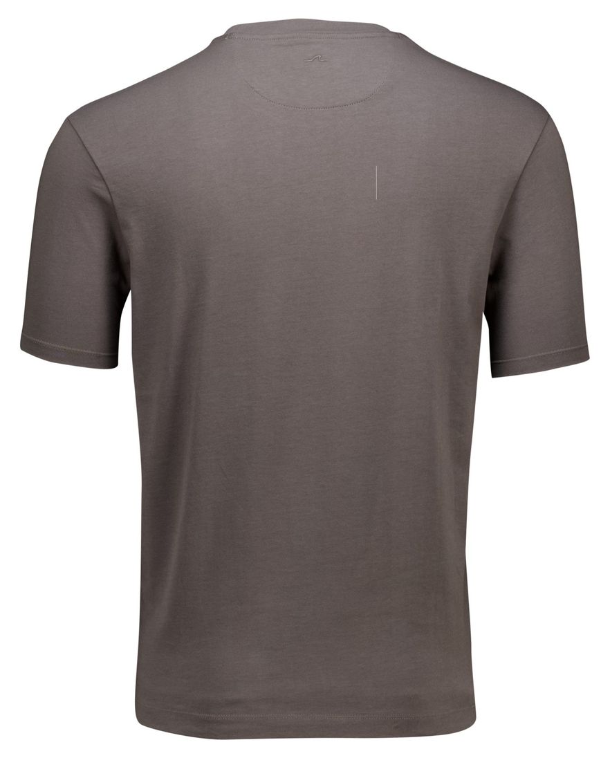 Paul & Shark t-shirt bruin effen ronde hals