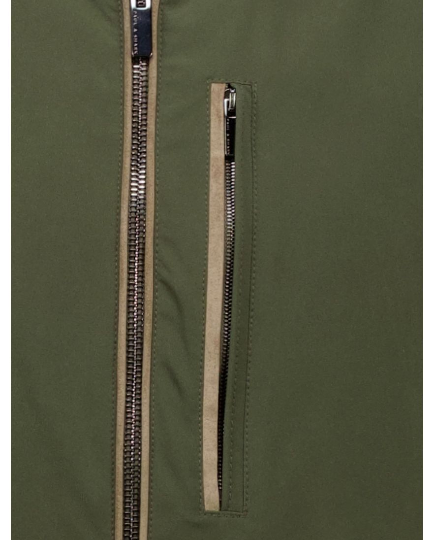 Paul & Shark bodywarmer groen effen wijde fit