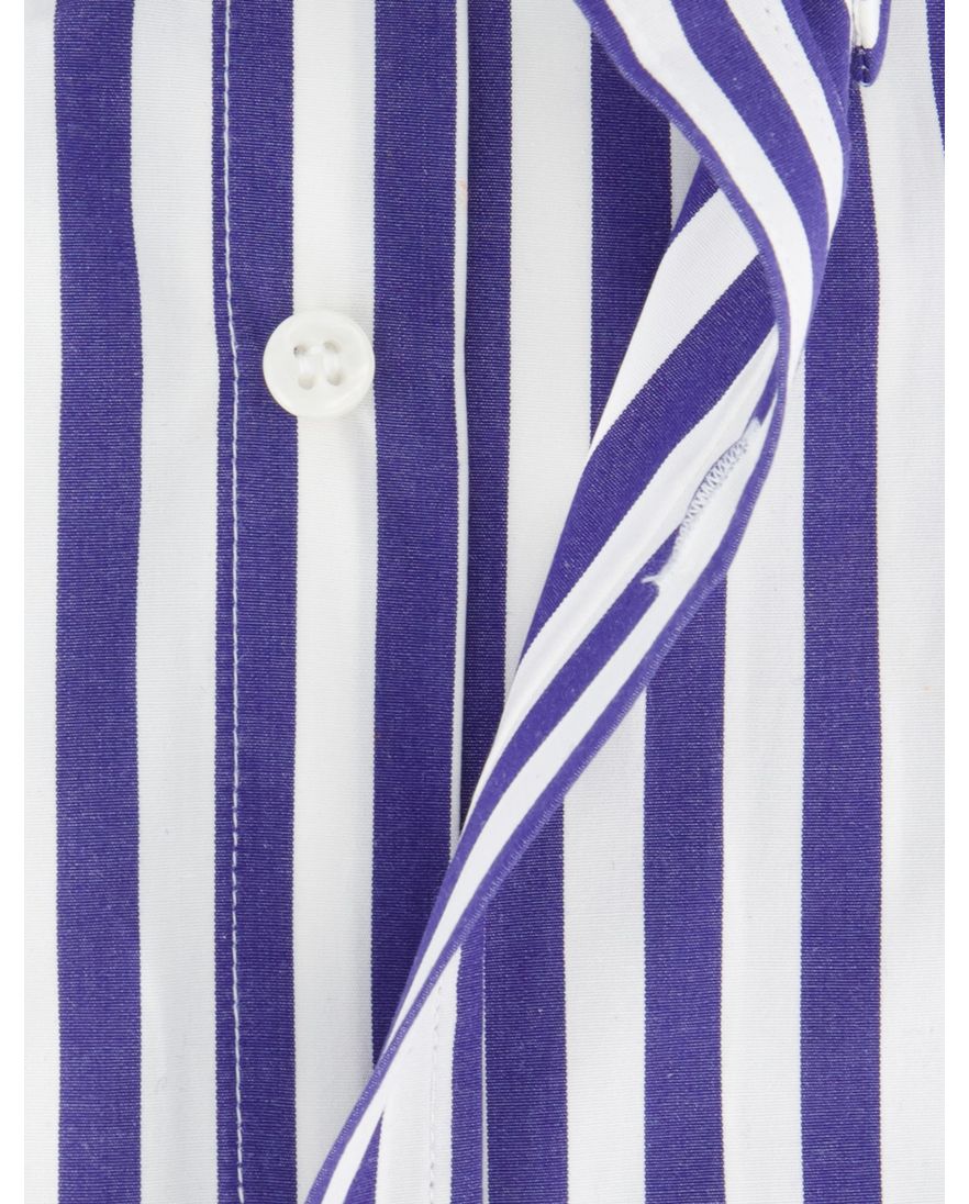 Paul & Shark overhemd korte mouw blauw gestreept