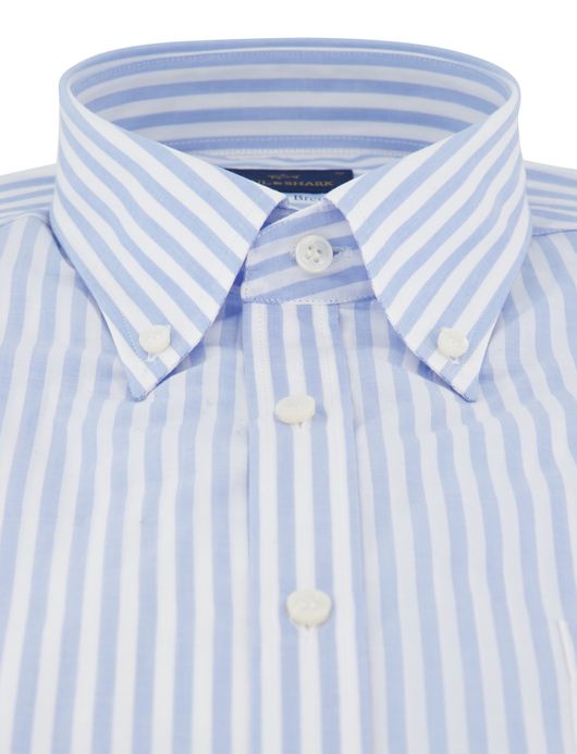 Paul & Shark overhemd blauw wit gestreept katoen