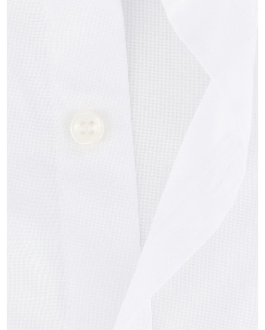 Paul & Shark Summer Oxford overhemd wit korte mouw effen