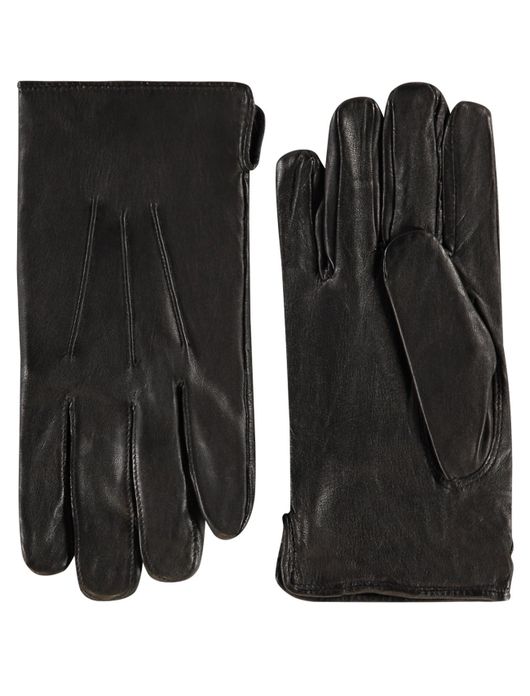 Handschoenen Laimbock Edinburgh Zwart leer fleece