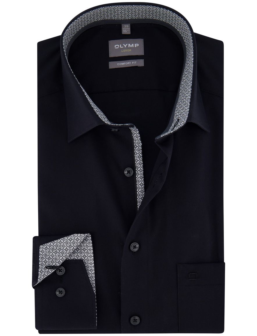 business overhemd zwart Olymp Luxor Comfort Fit