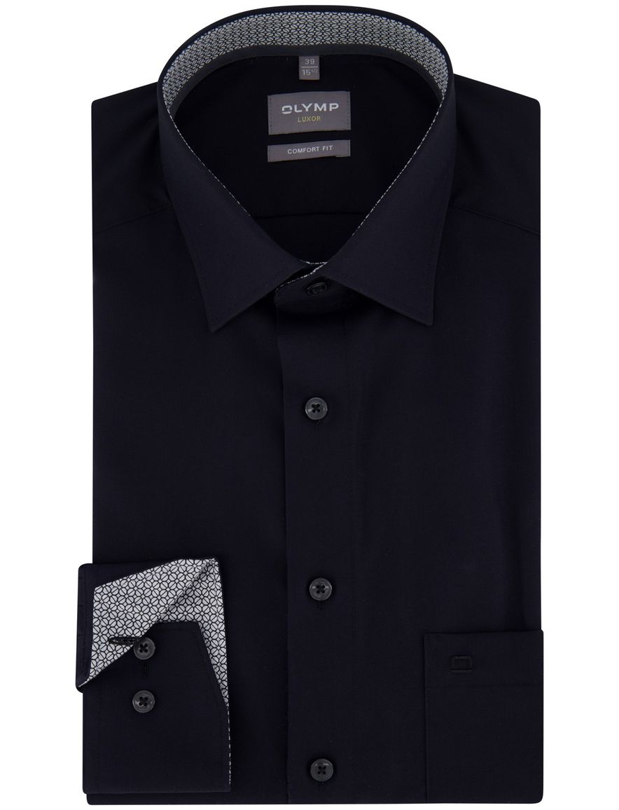 business overhemd zwart Olymp Luxor Comfort Fit