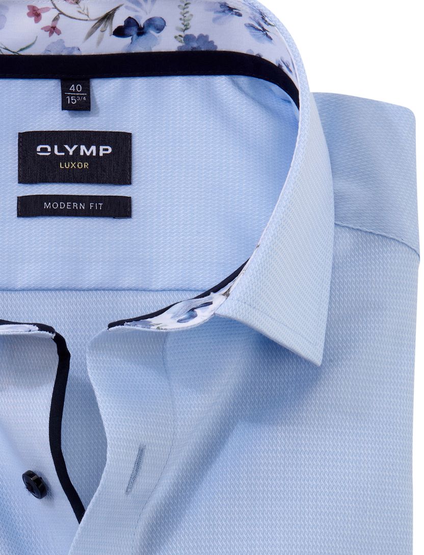lichtblauw Olymp Luxor Modern Fit overhemd