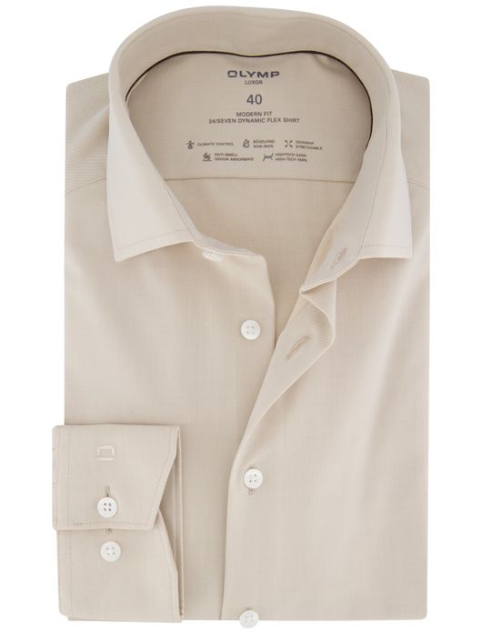 business overhemd beige Olymp Luxor Modern Fit