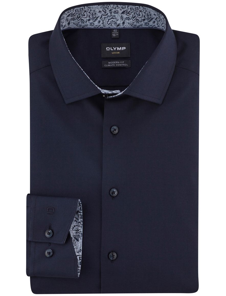 Olymp overhemd navy Modern Fit Climate Control