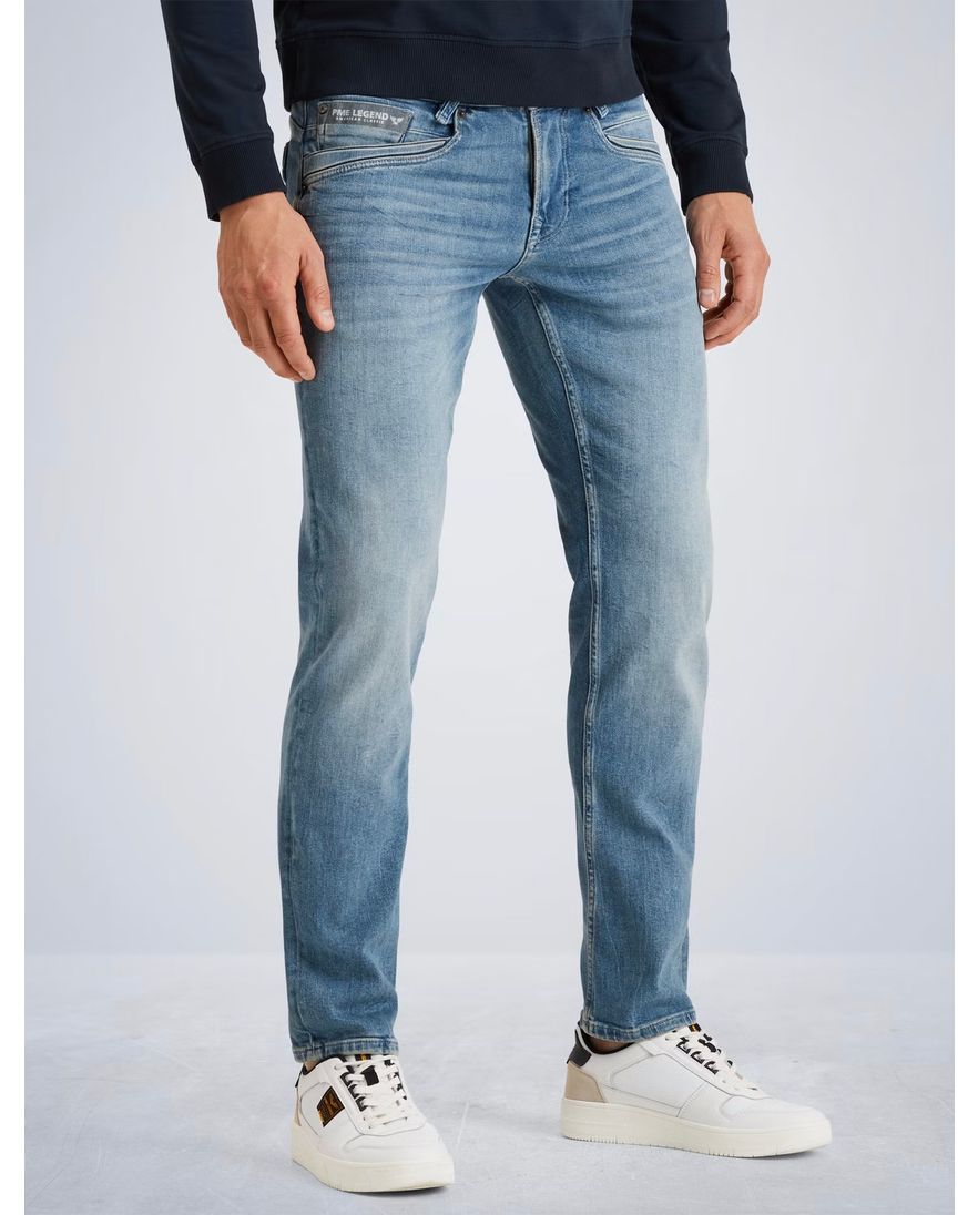 PME Legend Skyrak jeans regular fit denim blauw 5-pocket