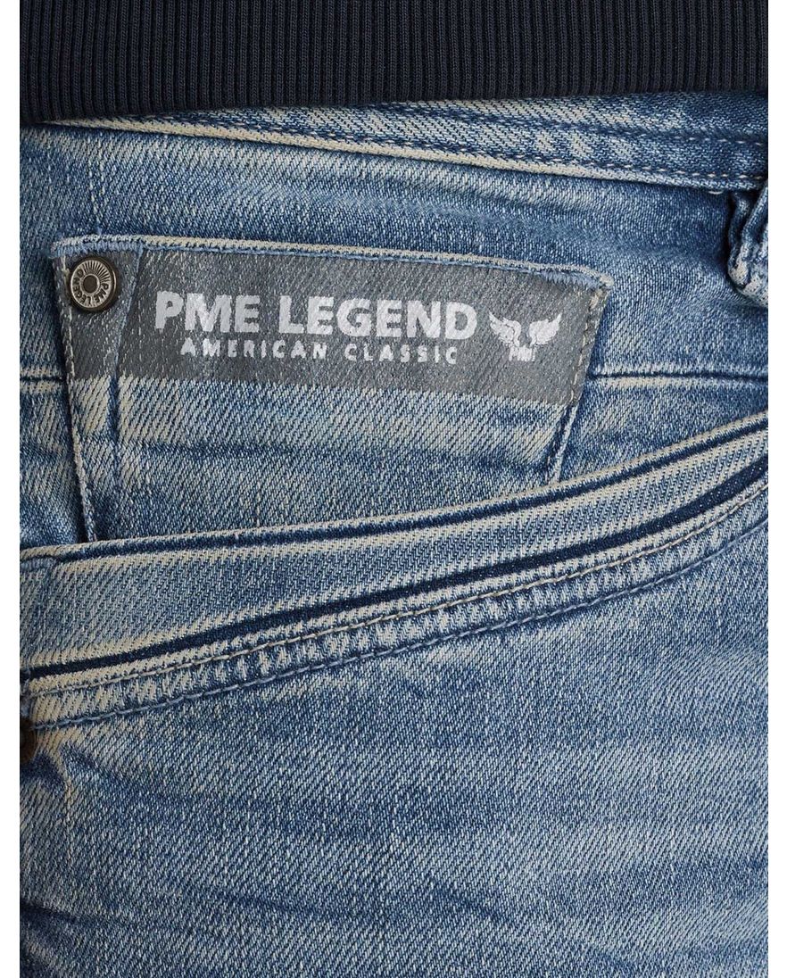 PME Legend Skyrak jeans regular fit denim blauw 5-pocket