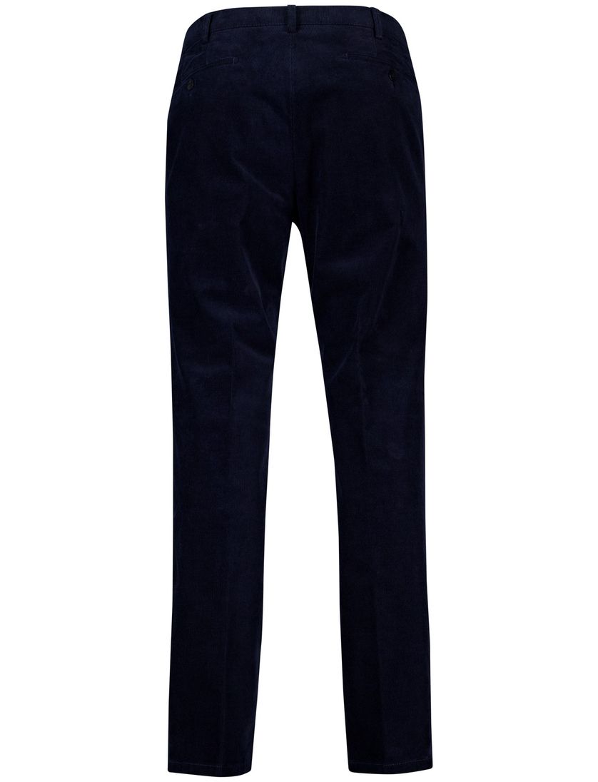 Meyer Rio pantalon effen corduroy donkerblauw