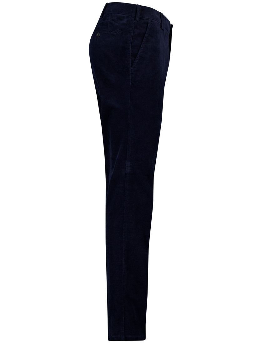 Meyer Rio pantalon effen corduroy donkerblauw