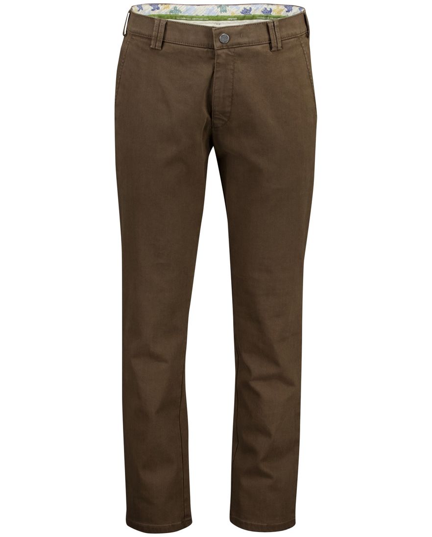 Meyer Pantalon bruin effen RIO chino
