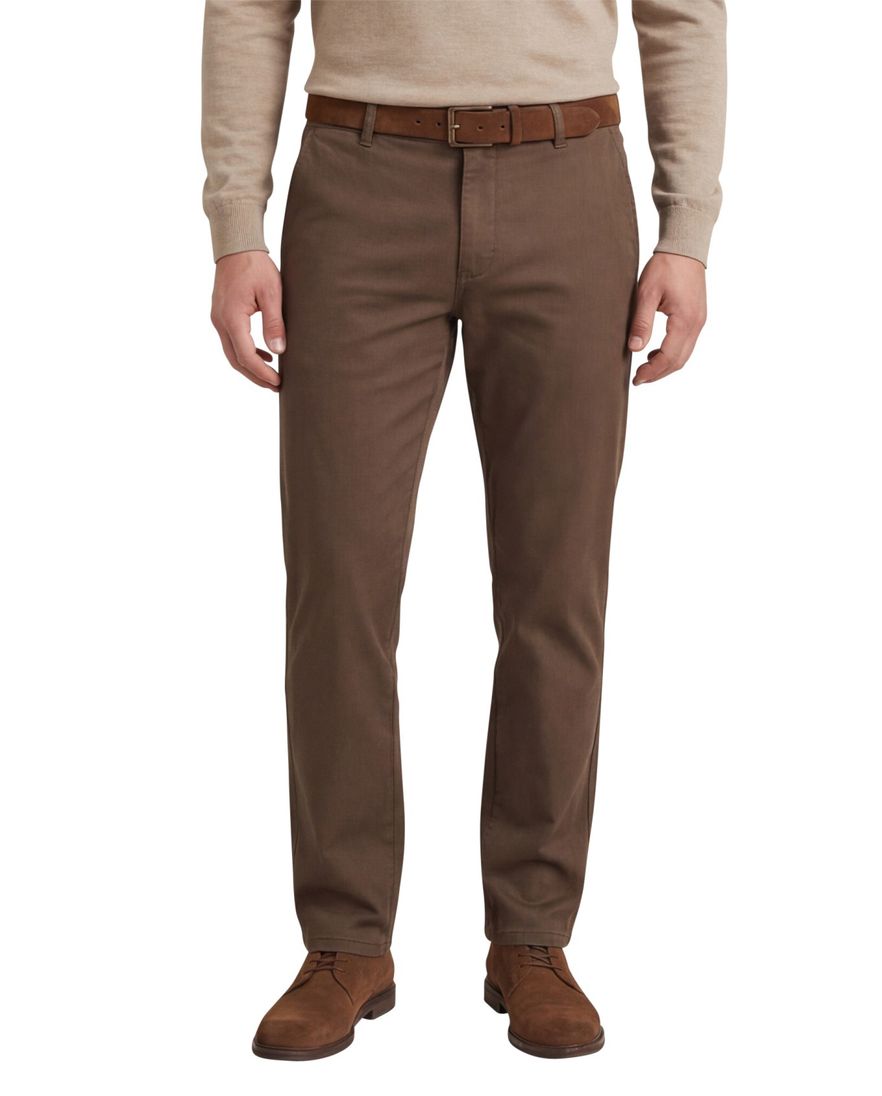 Meyer Pantalon bruin effen RIO chino