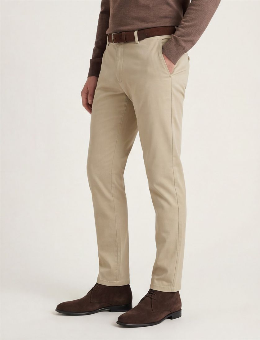 Meyer Pantalon beige perfect fit katoen